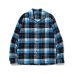 画像1: RATS/COTTON RAYON CHECK SHIRT  BLUExBLACK (1)