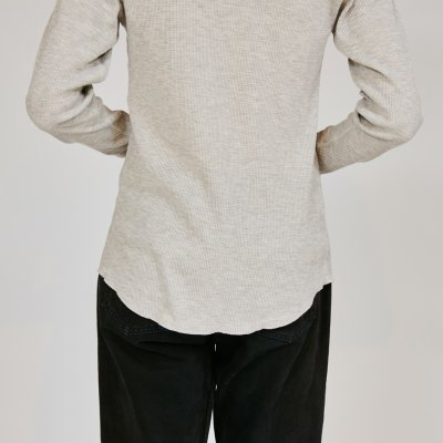 画像3: HANES/CREW NECK L.SLEEVE THERMAL  GRAY