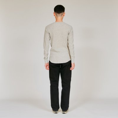 画像2: HANES/CREW NECK L.SLEEVE THERMAL  BLACK