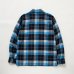 画像2: RATS/COTTON RAYON CHECK SHIRT  BLUExBLACK (2)