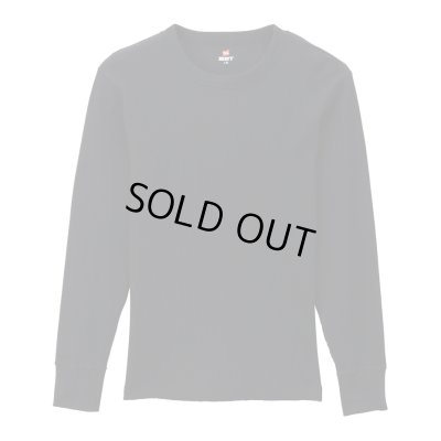 画像1: HANES/BEEFY THERMAL LS T  BLACK