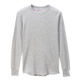HANES/CREW NECK L.SLEEVE THERMAL  GRAY