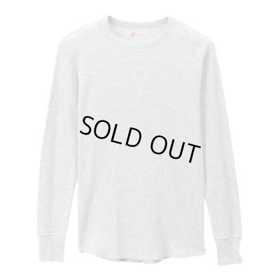 画像1: HANES/CREW NECK L.SLEEVE THERMAL  GRAY
