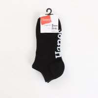 HANES/SNEAKERS IN SOCKS 3P  BLACK
