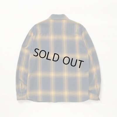 画像2: RATS/COTTON LINEN CHECK SHIRT  NAVYxYELLOW