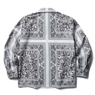 画像2: (DEAD STOCK) SOFTMACHINE/ROSE FILL BANDANA SHIRTS  WHITE