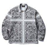 (DEAD STOCK) SOFTMACHINE/ROSE FILL BANDANA SHIRTS  WHITE