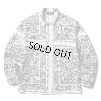 画像1: (DEAD STOCK) SOFTMACHINE/ROSE FILL BANDANA SHIRTS  WHITE