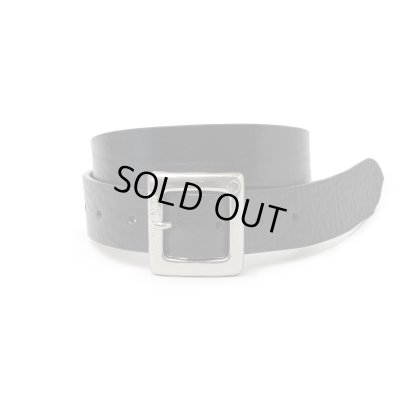画像1: RATS/LEATHER BELT BLACKxSILVER