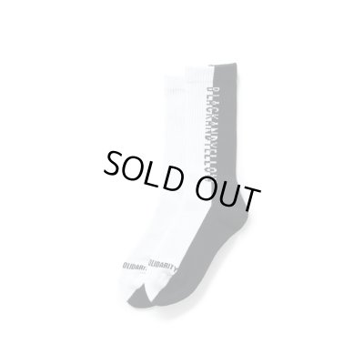 画像1: RATS/TWO TONE PILE SOCKS  WHITExBLACK
