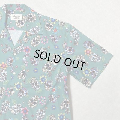 画像4: ALCARZA/OPEN SHIRT SKULL  TURQUISE