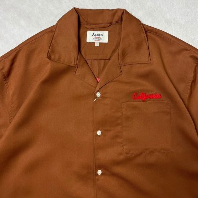 画像3: ALCARZA/BACK EMBROIDERY SHIRT WOLF  BROWN