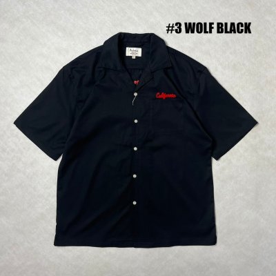 画像2: ALCARZA/BACK EMBROIDERY SHIRT WOLF  BLACK