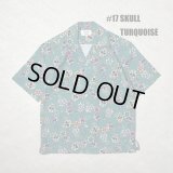 ALCARZA/OPEN SHIRT SKULL  TURQUISE