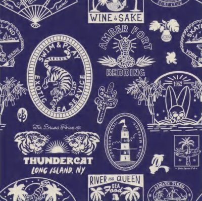 画像5: ALCARZA/OPEN SHIRT STICKER  NAVY