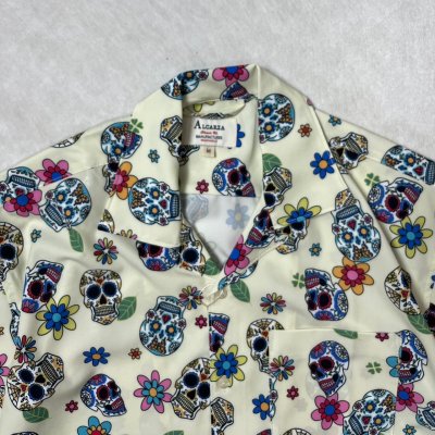 画像3: ALCARZA/OPEN SHIRT SKULL  OFFWHITE