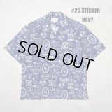 ALCARZA/OPEN SHIRT STICKER  NAVY