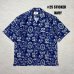 画像1: ALCARZA/OPEN SHIRT STICKER  NAVY (1)
