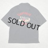 (再入荷) ALCARZA/BACK EMBROIDERY SHIRT WOLF  BLACK