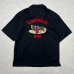 画像1: ALCARZA/BACK EMBROIDERY SHIRT WOLF  BLACK (1)