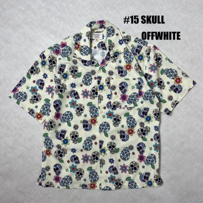 画像1: ALCARZA/OPEN SHIRT SKULL  OFFWHITE