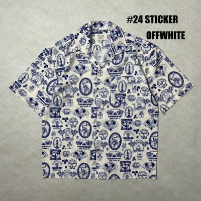 画像1: ALCARZA/OPEN SHIRT STICKER  OFFWHITE