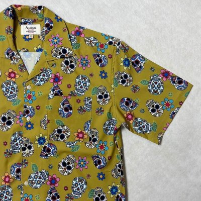 画像4: ALCARZA/OPEN SHIRT SKULL  MUSTARD