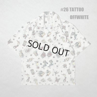 画像1: ALCARZA/OPEN SHIRT TATOO  WHITE