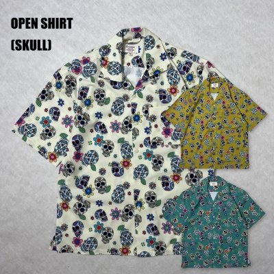 画像4: ALCARZA/OPEN SHIRT SKULL  OFFWHITE