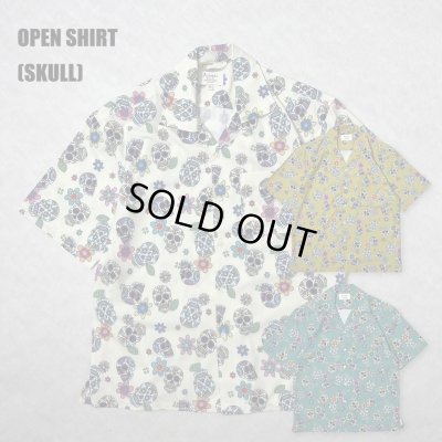 画像5: ALCARZA/OPEN SHIRT SKULL  TURQUISE