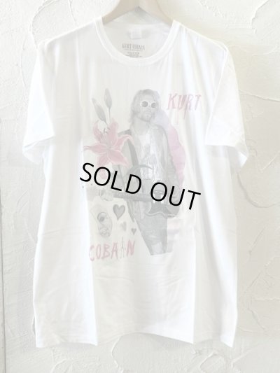 画像1: ROCK OFF/KURT COBAIN FLOWER S/S T  WHITE