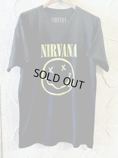 画像1: ROCK OFF/NIRVANA HAPPY FACE S/S T  BLACK