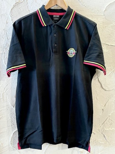 画像1: ROCK OFF/UNISEX POLO SHIRT GUNS N ROSES  BLACK