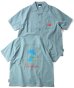 画像1: GYMMASTER/GOOD LIFE EMBROIDERY SHIRT  SLATE BLUE (1)