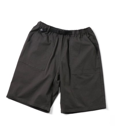 画像1: GYMMASTER/STRETCH HERRINGBONE SHORTS  CHARCOAL