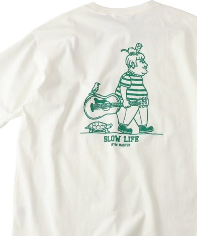 画像1: GYMMASTER/SLOW LIFE T  WHITE