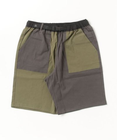 画像2: GYMMASTER/STRETCH HERRINGBONE SHORTS  OLIVExCHARCOAL