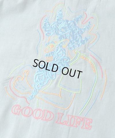 画像3: GYMMASTER/GOOD LIFE EMBROIDERY SHIRT  SLATE BLUE