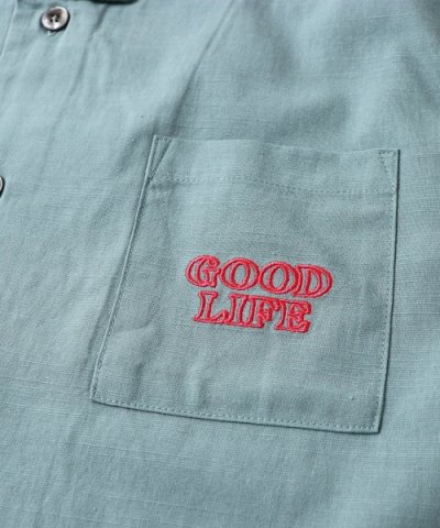 画像5: GYMMASTER/GOOD LIFE EMBROIDERY SHIRT  BLACK