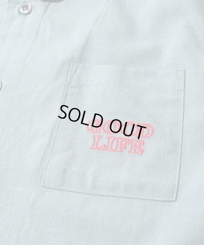 画像4: GYMMASTER/GOOD LIFE EMBROIDERY SHIRT  SLATE BLUE