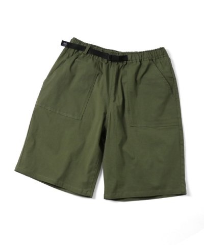 画像1: (再入荷) GYMMASTER/STRETCH HERRINGBONE SHORTS  OLIVE