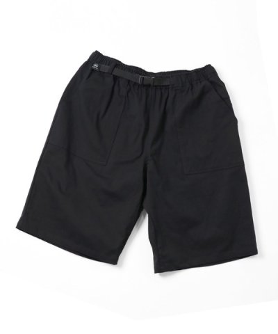 画像1: GYMMASTER/STRETCH HERRINGBONE SHORTS  BLACK
