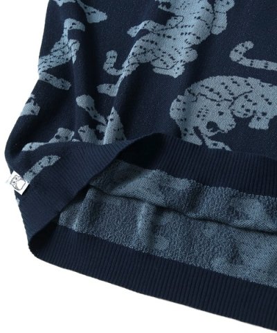 画像4: GYMMASTER/JACQUARD KNIT TIGER  BROWNxNAVY