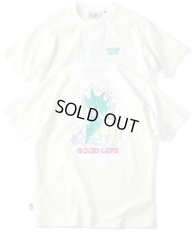 画像1: GYMMASTER/GOOD LIFE EMBROIDERY T  WHITE