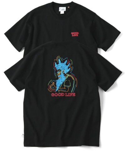 画像1: GYMMASTER/GOOD LIFE EMBROIDERY T  BLACK