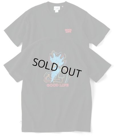 画像1: (再入荷) GYMMASTER/GOOD LIFE EMBROIDERY T  BLACK