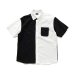画像1: RATS/CRAZY PATTERN S/S SHIRT  WHITExBLACK (1)