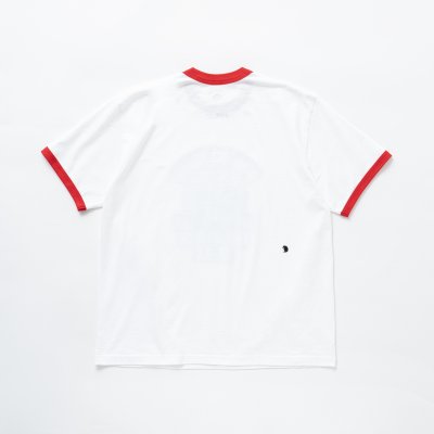 画像2: RATS/TRIM PRINT T  WHITExRED