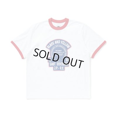 画像1: RATS/TRIM PRINT T  WHITExRED