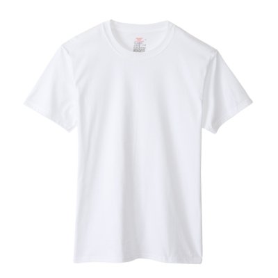 画像1: HANES/2P CREW NECK T  WHITE